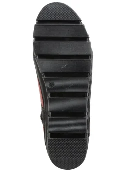 Outlet Gemini Schnür-Bootie mit Knitter-Struktur SCHWARZ-ROT-GRÜN