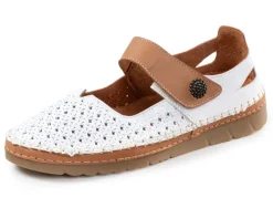 Hot Gemini Slipper aus Nappaleder WEISS-CAMEL