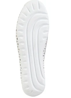 Discount Gemini Slipper aus Nappaleder mit Lederspange WEISS