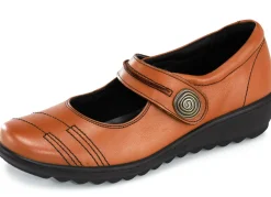 Outlet Gemini Slipper aus Rind-Nappaleder COGNAC