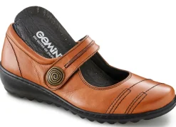 Outlet Gemini Slipper aus Rind-Nappaleder COGNAC