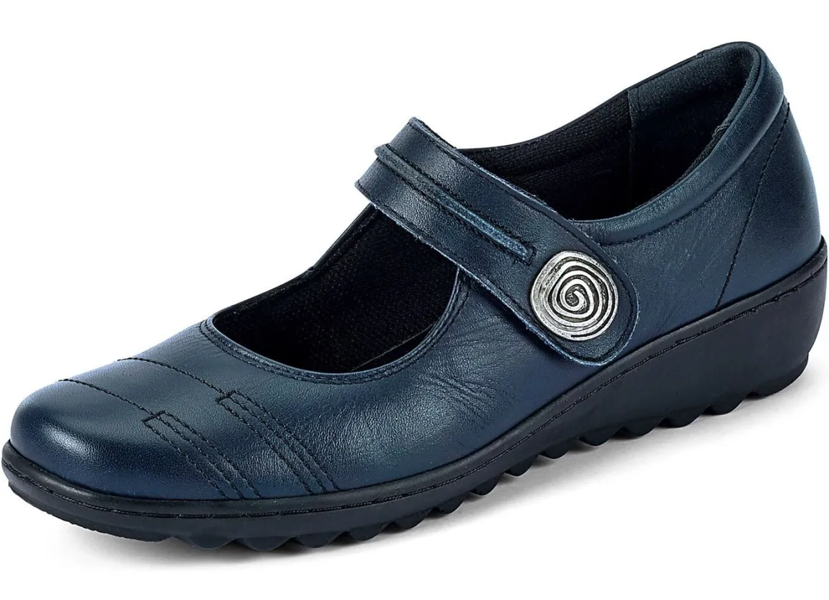 Hot Gemini Slipper aus Rind-Nappaleder MARINE