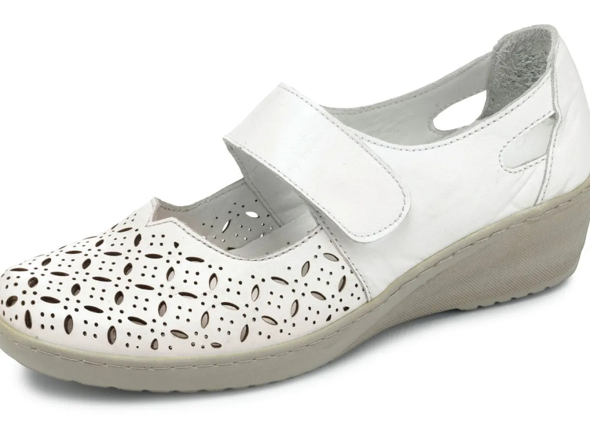 Hot Gemini Slipper aus weichem Rindleder WEISS