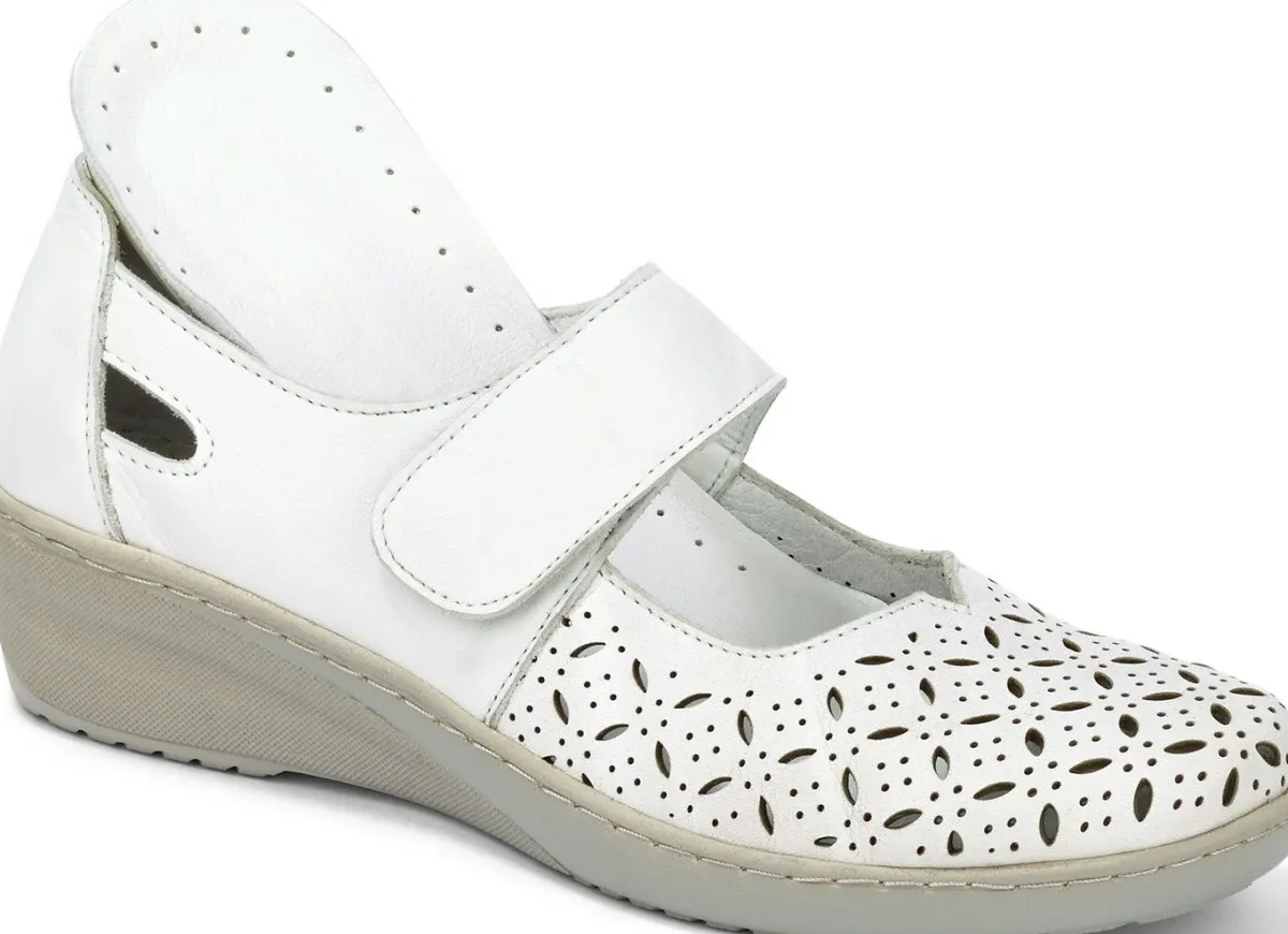 Hot Gemini Slipper aus weichem Rindleder WEISS