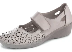 Sale Gemini Slipper aus weichem Rindleder KIESEL