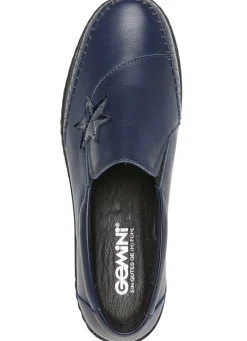 Discount Gemini Slipper mit Leder-Applikation MARINE