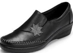Discount Gemini Slipper mit Leder-Applikation SCHWARZ