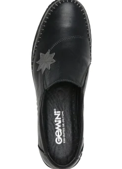 Discount Gemini Slipper mit Leder-Applikation SCHWARZ