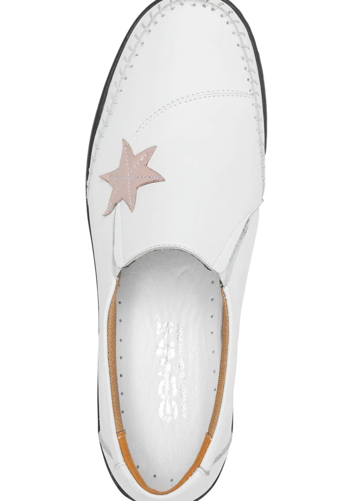 Best Gemini Slipper mit Leder-Applikation WEISS