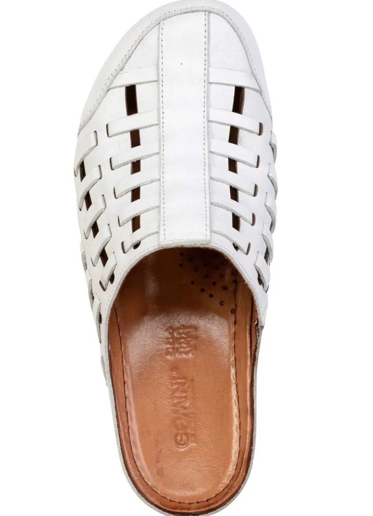 Outlet Gemini , sommerliche Damen-Clogs, Weite G, mit Gummizug WEISS