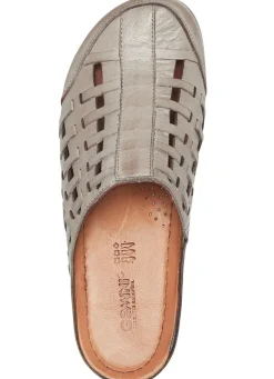New Gemini , sommerliche Damen-Clogs, Weite G, mit Gummizug TAUPE
