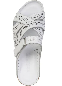 New Gemini , sommerliche Damen-Pantoletten, Weite G, aus Leder WEISS
