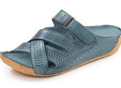 Sale Gemini , sommerliche Damen-Pantoletten, Weite G, aus Leder JEANS