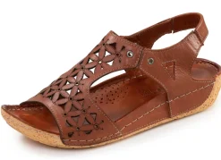 Gemini , sommerliche Damen-Sandalen, Weite G, aus Leder COGNAC