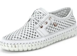 Gemini , sommerliche Damen-Schnürschuhe, Weite G, mit herausnehmbarem Fußbett WEISS