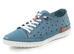Gemini , sommerliche Damen-Schnürschuhe, Weite G, mit herausnehmbarem Fußbett JEANS
