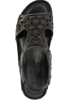Clearance Gemini , sommerliche Damen-Sandalen, Weite G, aus Leder SCHWARZ