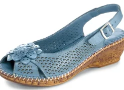 Clearance BADER Gemini, sommerliche Damen-Sandaletten, Weite G, mit Gummizug JEANS