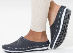 New Gemini , sommerlicher Damen-Sabot, Weite G, mit herausnehmbarem Fußbett MARINE