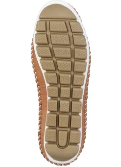 Online Gemini , sommerlicher Damen-Sabot, Weite G, mit herausnehmbarem Fußbett COGNAC
