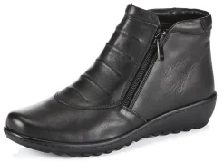 Outlet BADER Gemini Stiefelette aus Rind-Nappaleder SCHWARZ