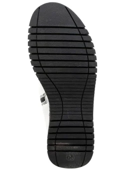 Gemini Stiefelette mit Raffung und dekorativen Knöpfen WEISS
