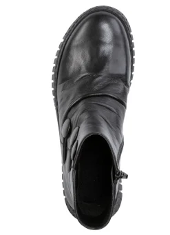 Best Gemini Stiefelette mit Raffung und dekorativen Knöpfen SCHWARZ