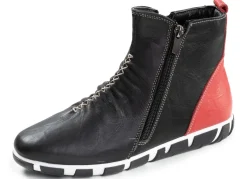 Clearance Gemini , trendige Damen-Boots, Weite G, mit herausnehmbarem Fußbett SCHWARZ-ROT