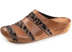 Best Gemini , trendige Damen-Clogs, Weite G,aus Leder BRAUN
