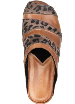 Best Gemini , trendige Damen-Clogs, Weite G,aus Leder BRAUN