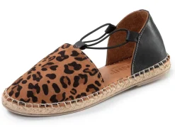 Best Gemini , trendige Damen-Slipper, Weite G, aus Leder SCHWARZ-BRAUN