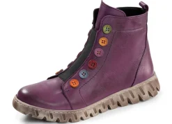 Hot Gemini , trendige Damen-Stiefeletten, Winterschuhe, Weite G, mit herausnehmbarem Fußbett LILA