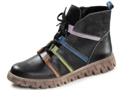 Gemini , trendige Damen-Stiefeletten, Winterschuhe, Weite G, mit herausnehmbarem Fußbett SCHWARZ-BUNT