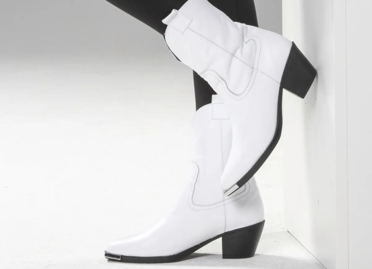 Best Gemini Western-Stiefel aus Rind-Nappaleder WEISS