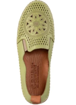 Discount Gemini , sommerliche Damen-Slipper, Weite G, mit herausnehmbarem Fußbett KIWIGRÜN