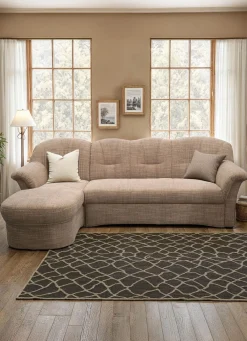 BADER Gemütliche Polsterecke beige-braun