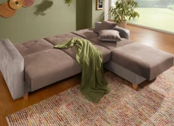 Clearance BADER Gemütliche Polsterecke mit Bettfunktion CREME-BEIGE