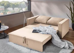 New BADER Gemütliches Schlafsofa creme