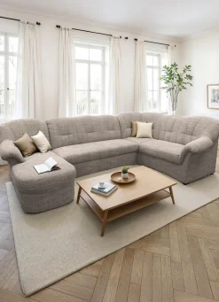 New BADER Gemütliche Wohnlandschaft weiß-grau