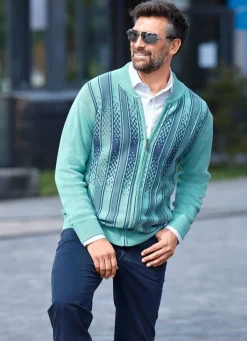 Outlet BADER Gemusterte Jacke in 2 Farben MINT