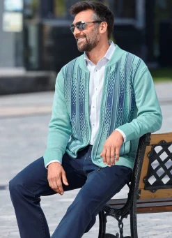 Outlet BADER Gemusterte Jacke in 2 Farben MINT
