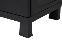 Outlet BADER Geräteschrank Garage mit Holzlamellen-Effekt SCHWARZ