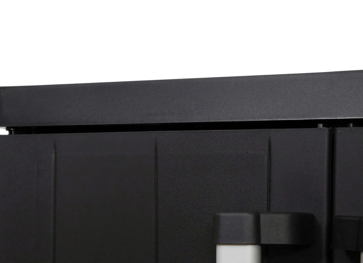 Outlet BADER Geräteschrank Garage mit Holzlamellen-Effekt SCHWARZ
