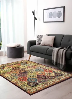 New BADER Gewebte Brücken, Galerien, Teppiche und Bettumrandung MULTICOLOR