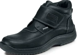 New GINO GALANTE , atmungsaktive Herren-Boots, Winterschuhe, mit Klettverschluss SCHWARZ
