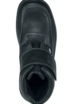 New GINO GALANTE , atmungsaktive Herren-Boots, Winterschuhe, mit Klettverschluss SCHWARZ