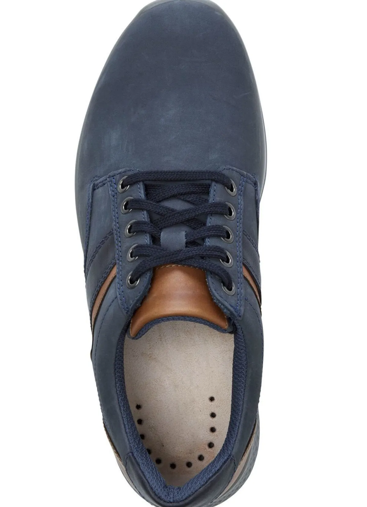 Sale GINO GALANTE , bequeme Herren-Schnürschuhe, Weite K, mit herausnehmbarem Fußbett MARINE-COGNAC