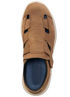 Outlet BADER GINO GALANTE, bequeme Herren-Slipper, Weite H, mit herausnehmbarem Fußbett COGNAC