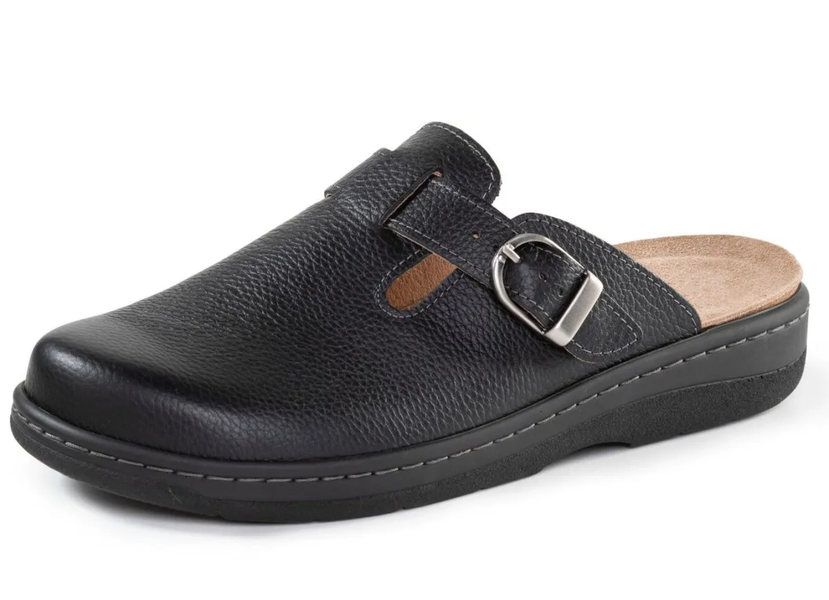 Sale GINO GALANTE Clog aus genarbtem Nappaleder SCHWARZ
