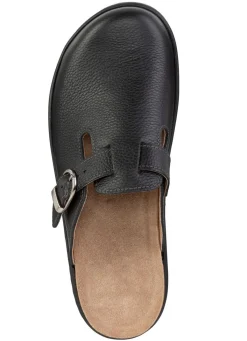 Sale GINO GALANTE Clog aus genarbtem Nappaleder SCHWARZ